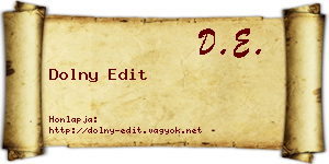 Dolny Edit névjegykártya